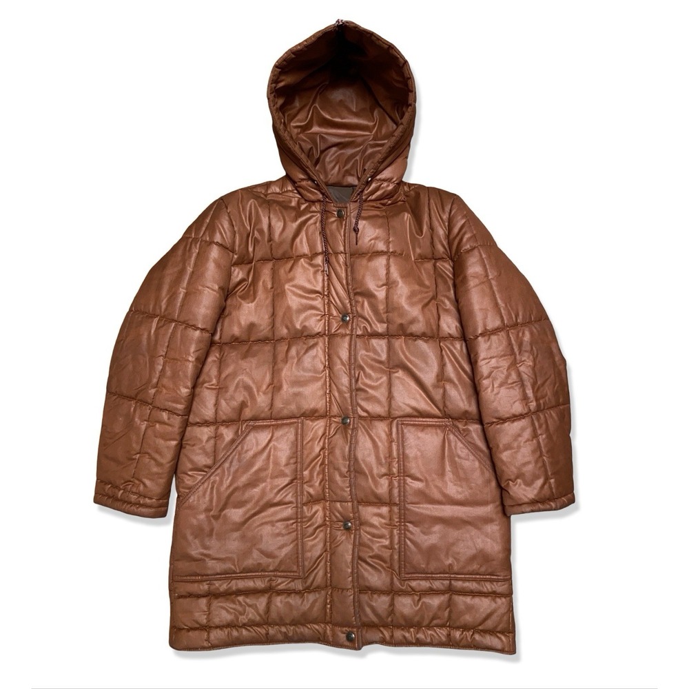 Vintage London Fog Outdoors Unlimited Puffer Coat Women's L 11/12 Brown